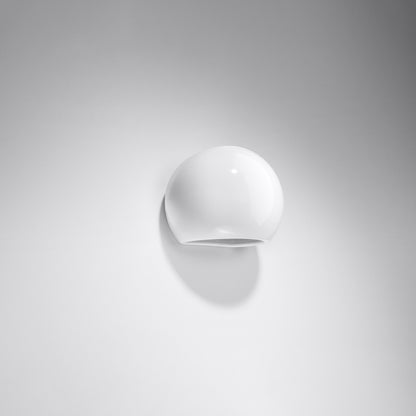 GLOBE wit glans keramische wandlamp wit glans
