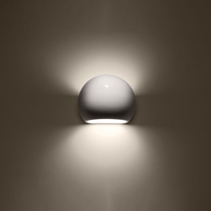 GLOBE wit glans keramische wandlamp wit glans