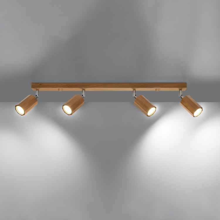 ZEKE 4 | plafondlamp | 4 spots hout | GU10 eiken