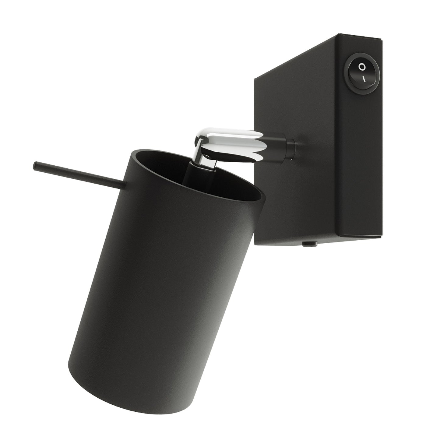 RING met schakelaar wandlamp zwart