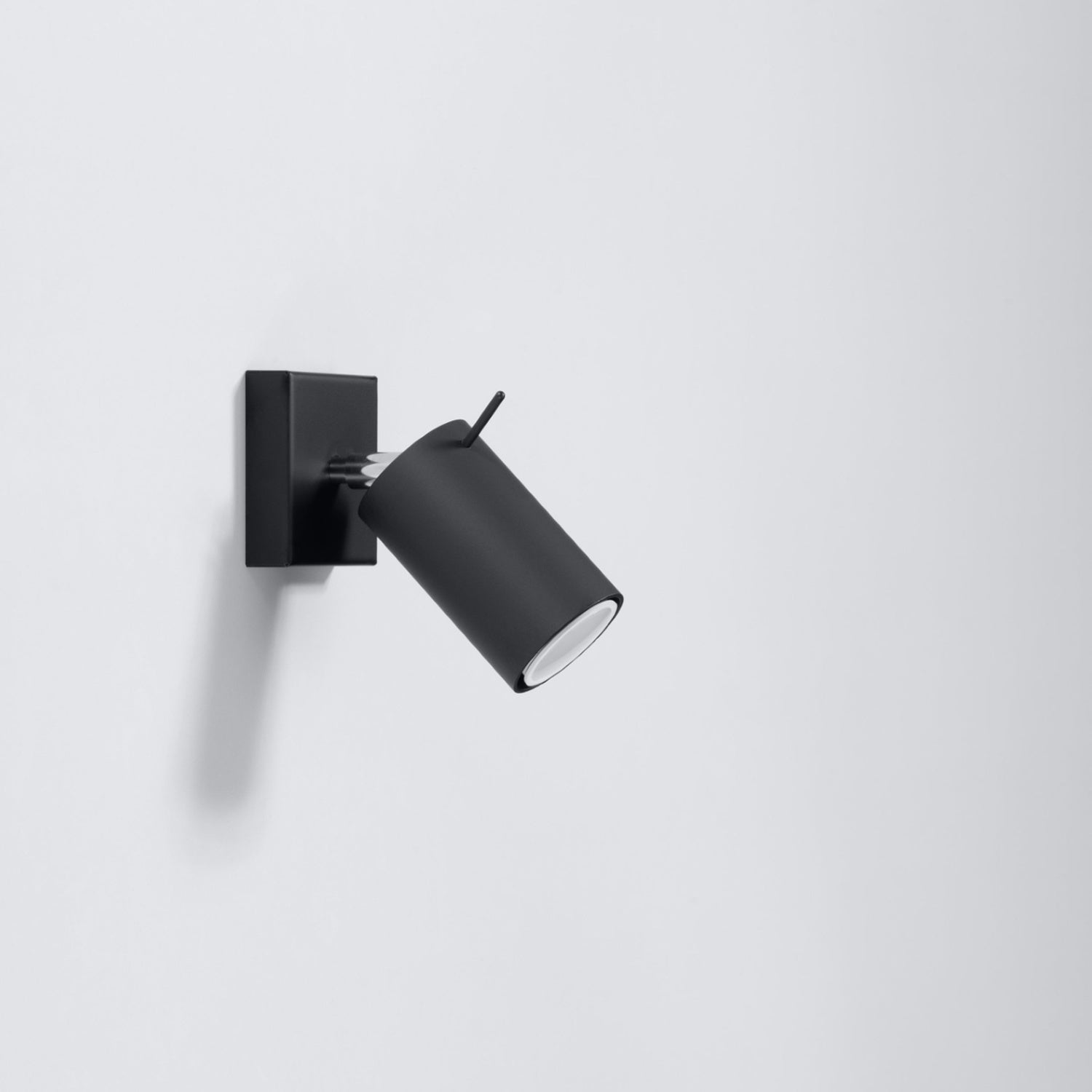 RING met schakelaar wandlamp zwart