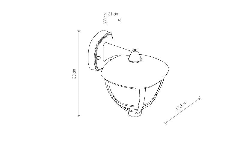 Ameliro | E27 buitenwandlamp | IP44 zwart