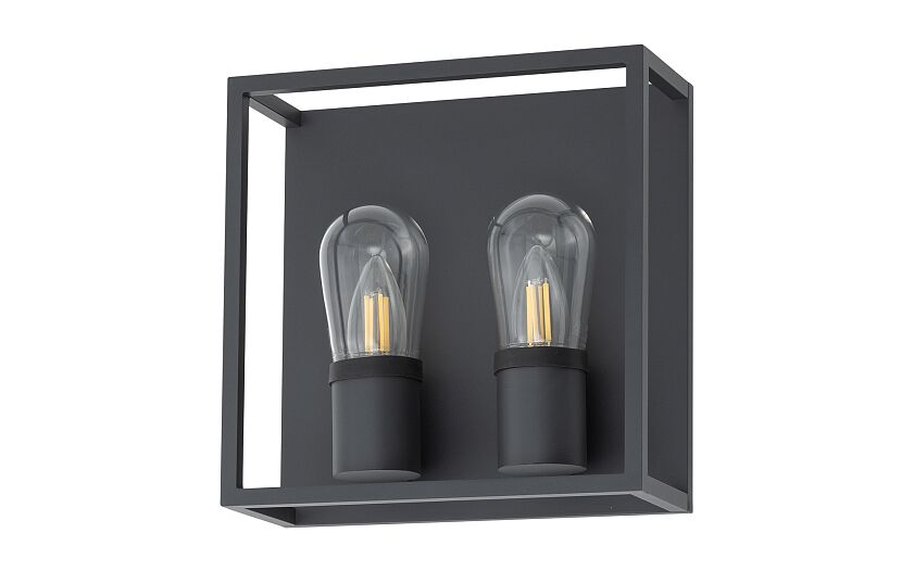 Margano | E14 buitenwandlamp | IP54 grafiet
