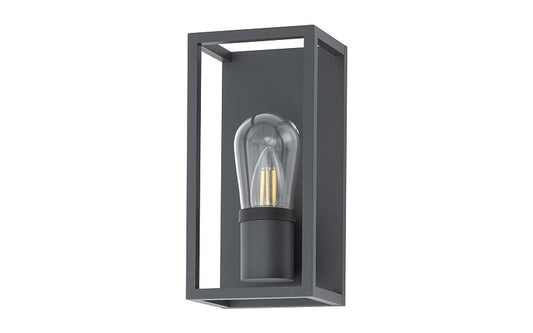 Margano | E14 outdoor wall lamp | IP54 graphite