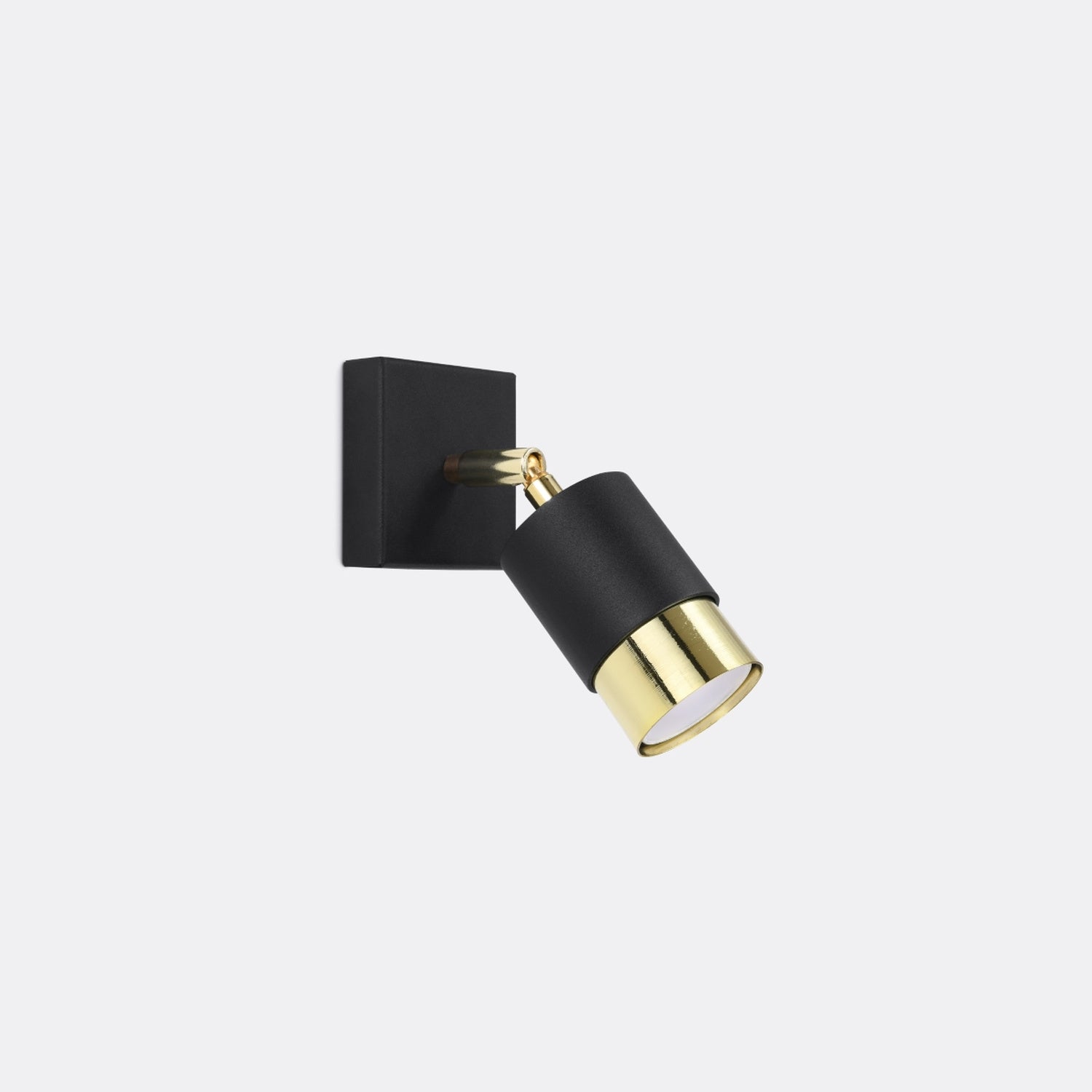 NERO cilindrische wandlamp zwart goud