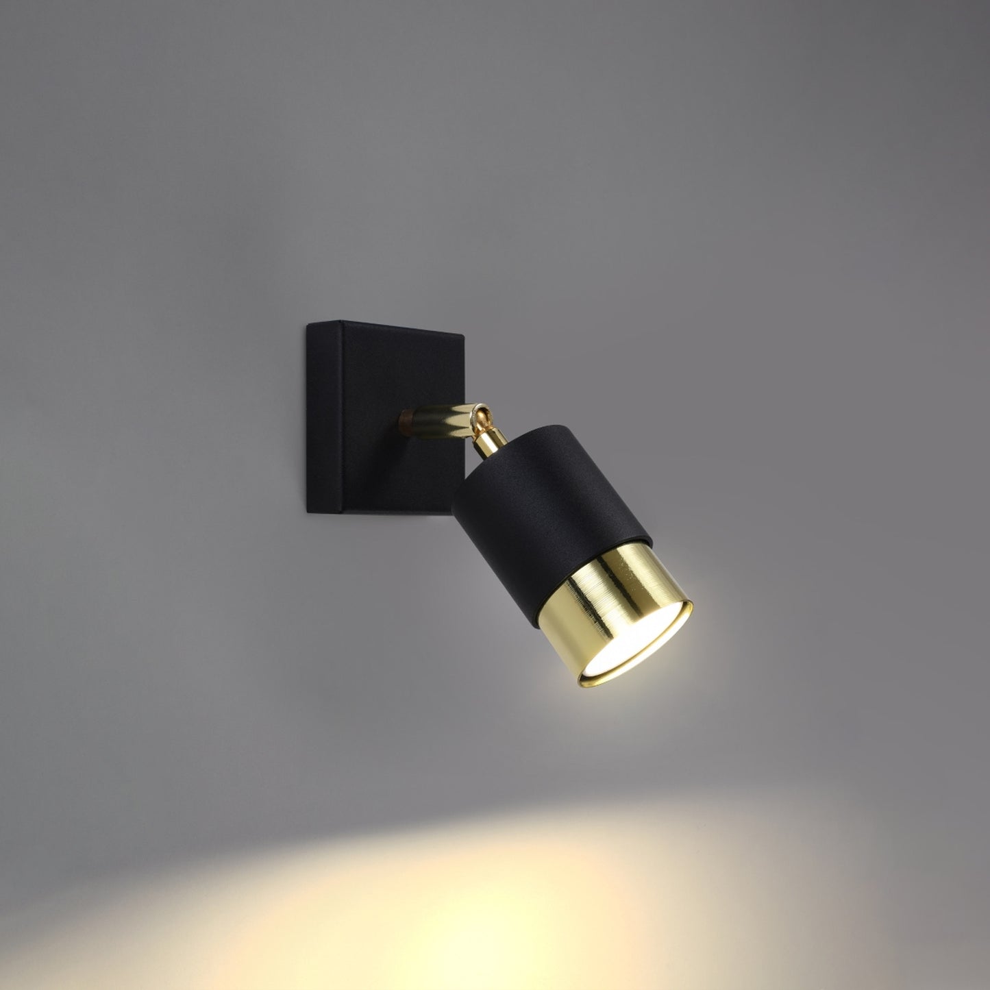 NERO cilindrische wandlamp zwart goud