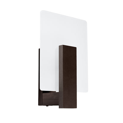 LAPPO vierkante wandlamp wenge