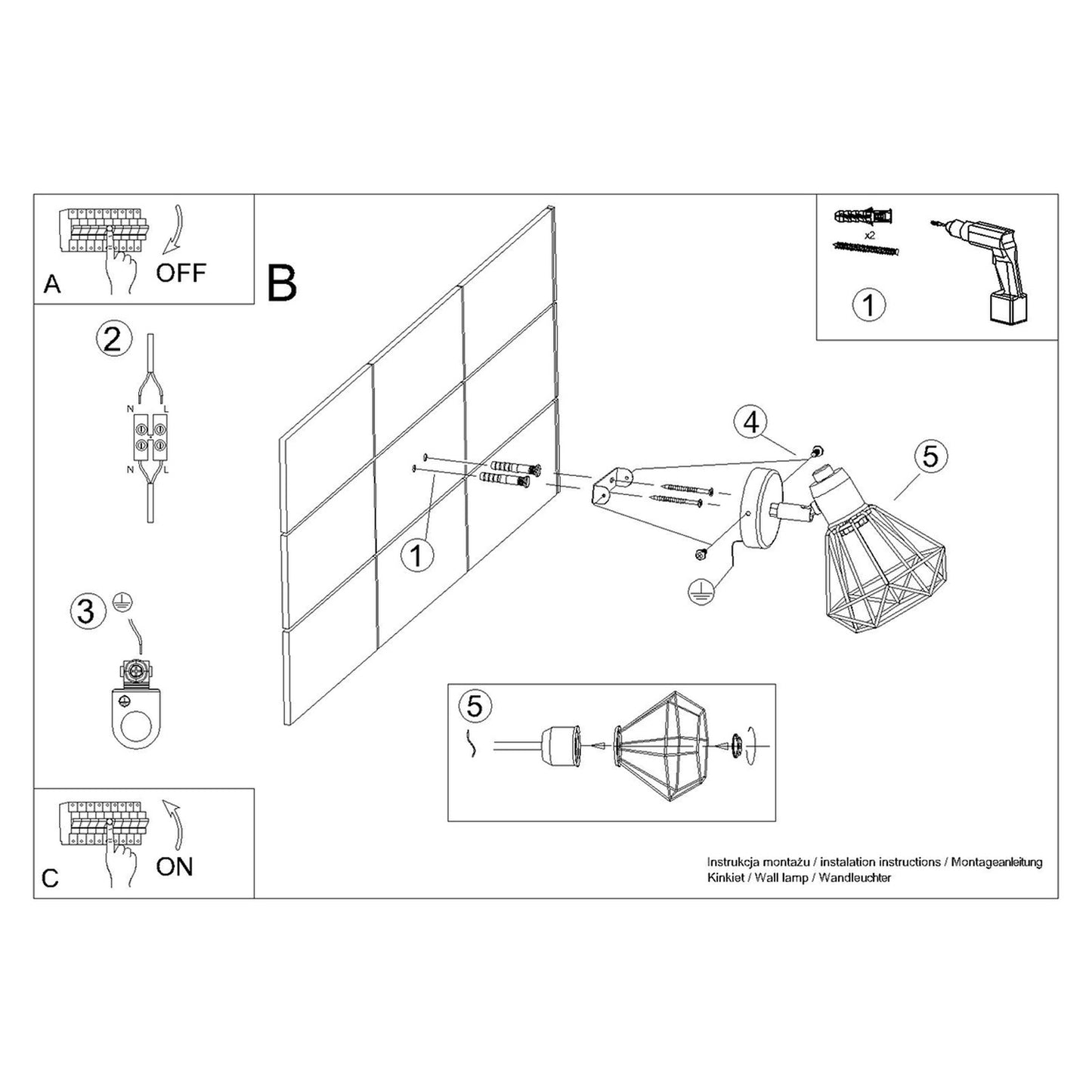 ARTEMIS wandlamp wit