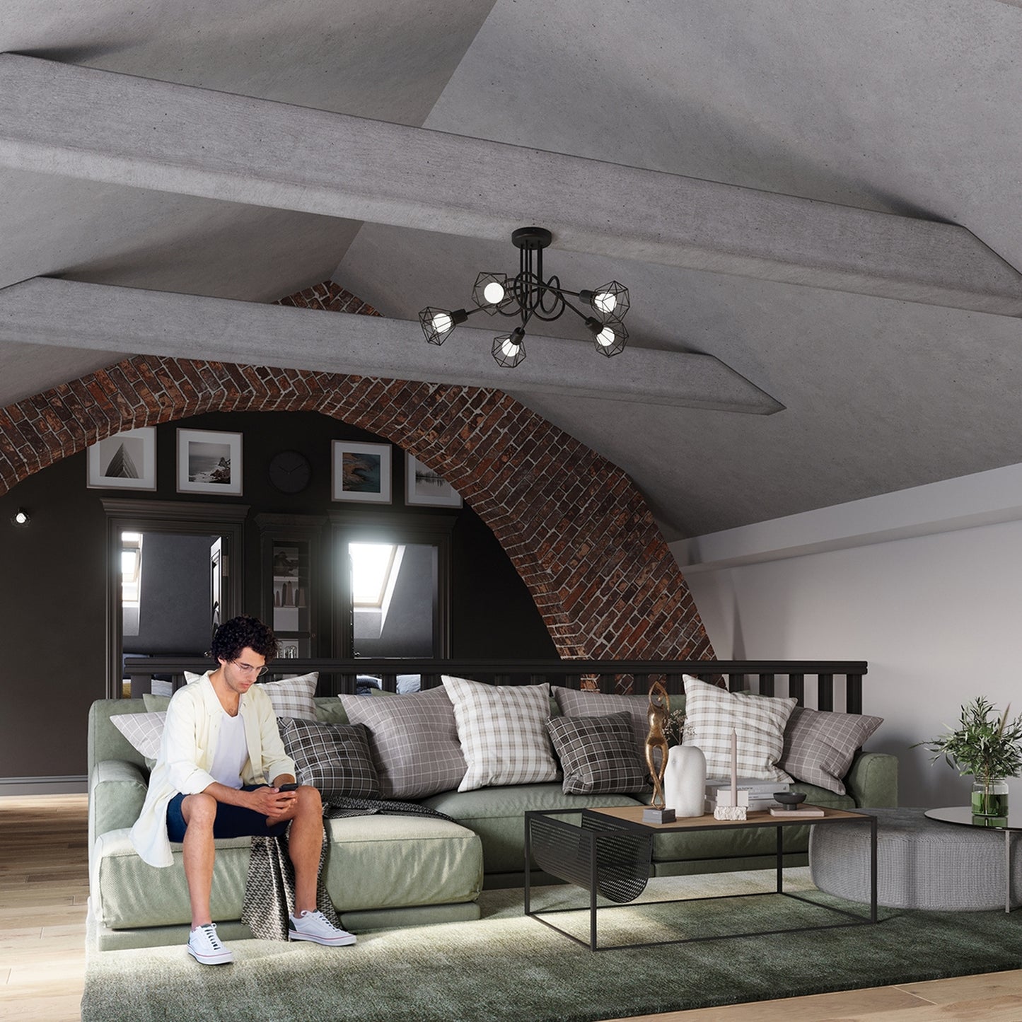 ARTEMIS wandlamp zwart groot