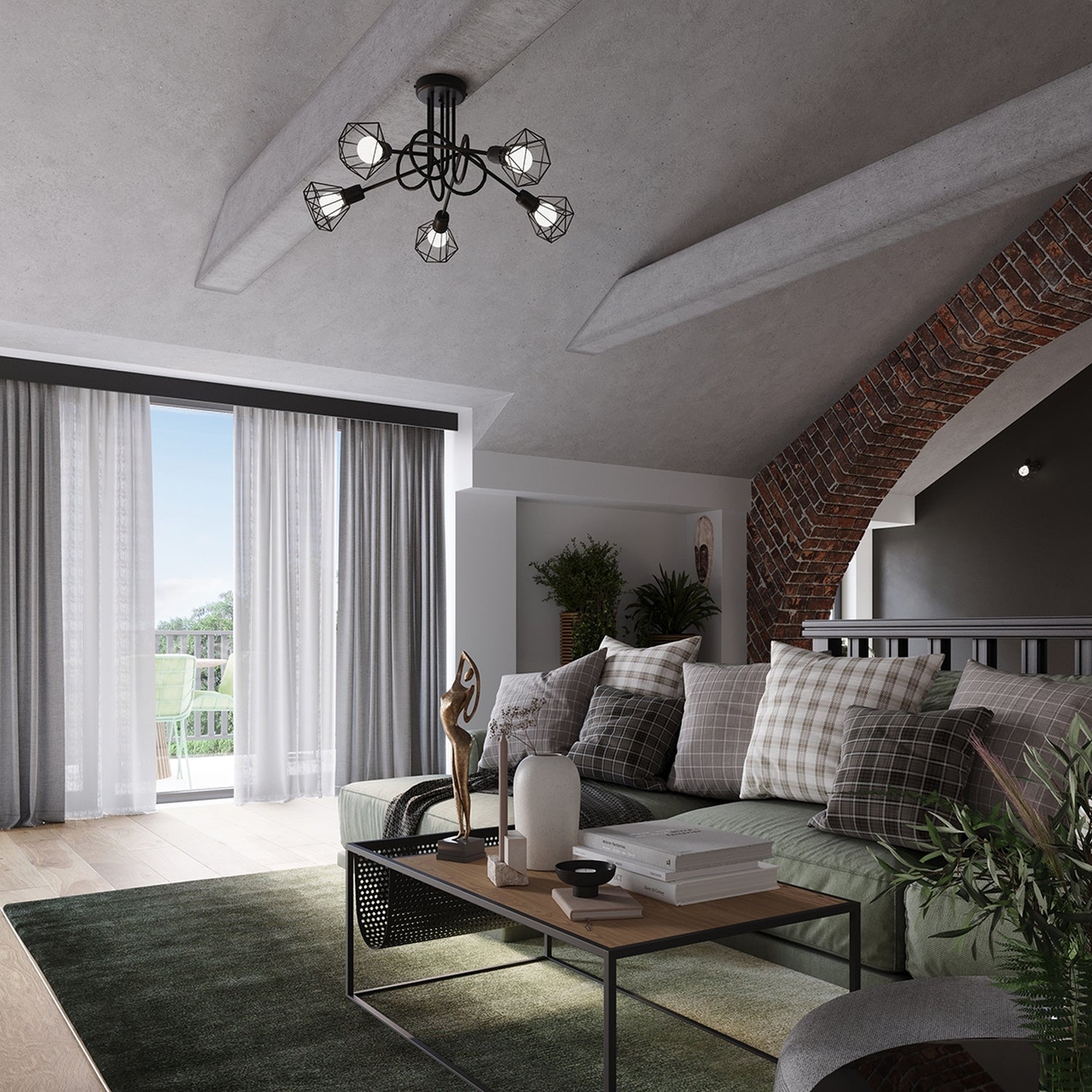 ARTEMIS wandlamp zwart groot