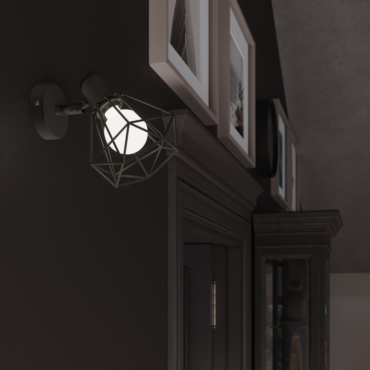 ARTEMIS wandlamp zwart groot
