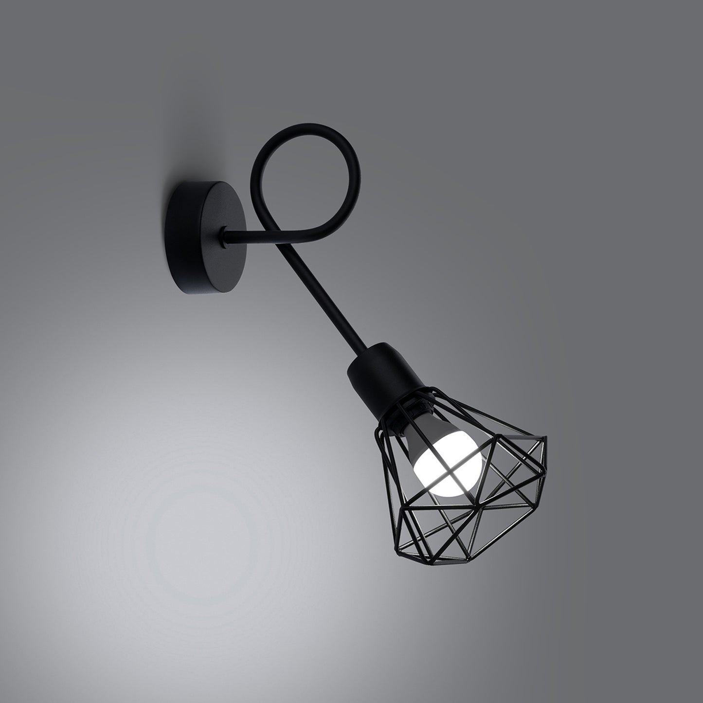 ARTEMIS wandlamp zwart groot