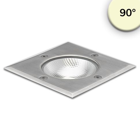 ISOLED 112214 grondspot RVS vierkant 7W COB 90° IP67