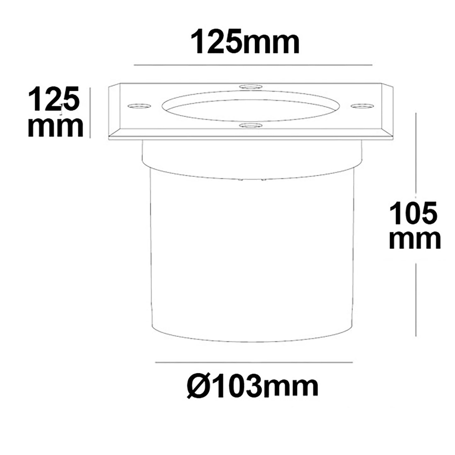 Zemní svítidlo nerez hranaté | 9,2W 700lm 90° 3000K | IP67