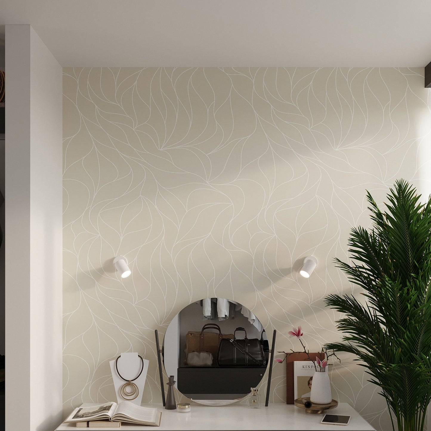 LEMMI cilindrische wandlamp wit