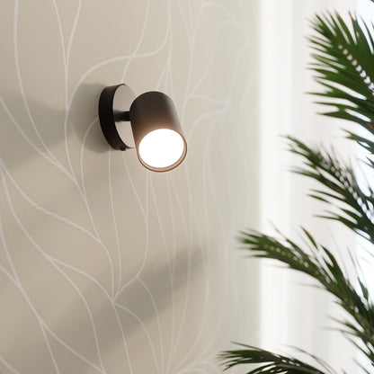 LEMMI cilindrische wandlamp zwart