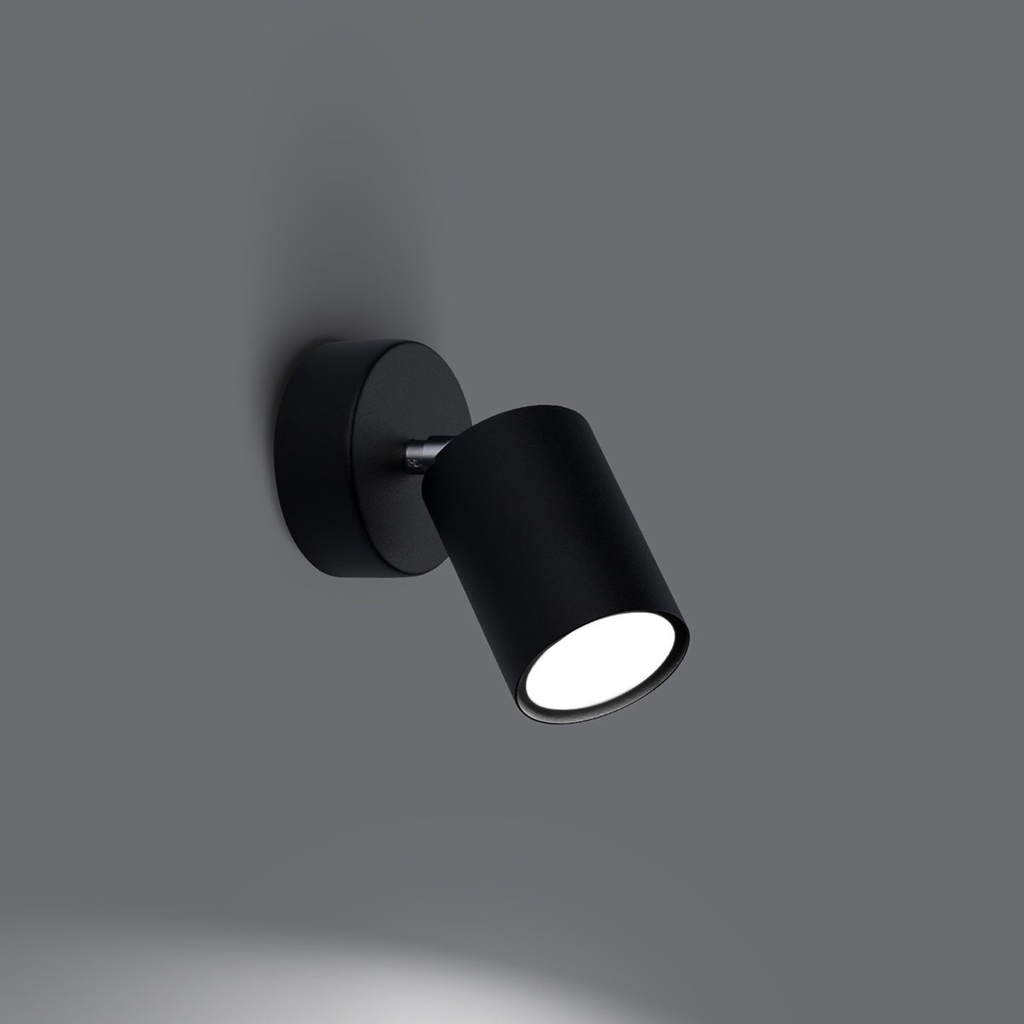 LEMMI cilindrische wandlamp zwart
