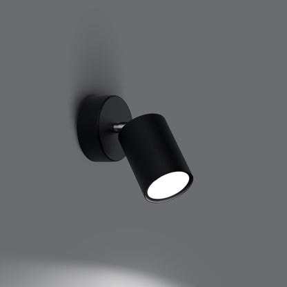 LEMMI cilindrische wandlamp zwart