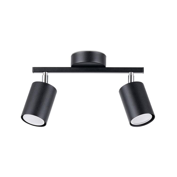 LEMMI 2 | plafondlamp | 2 richtbare spots | GU10 zwart
