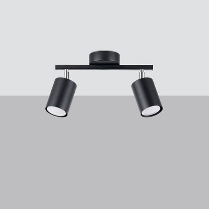 LEMMI 2 | plafondlamp | 2 richtbare spots | GU10 zwart
