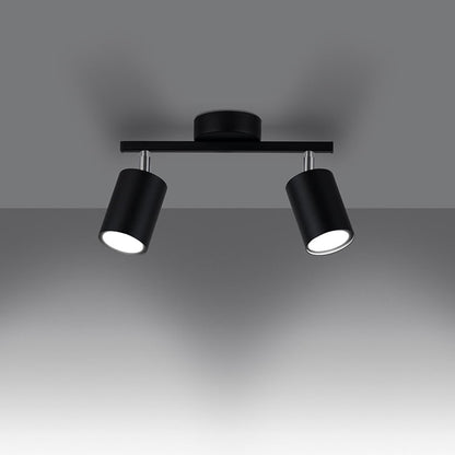 LEMMI 2 | plafondlamp | 2 richtbare spots | GU10 zwart