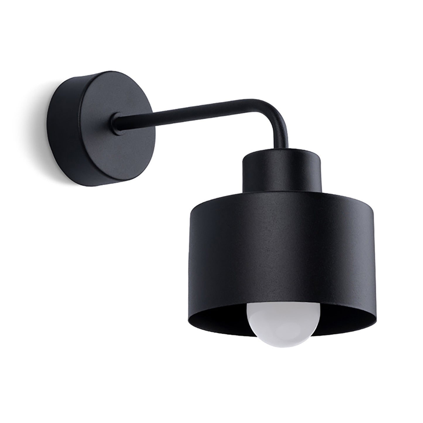 SAVAR cilindrische wandlamp zwart