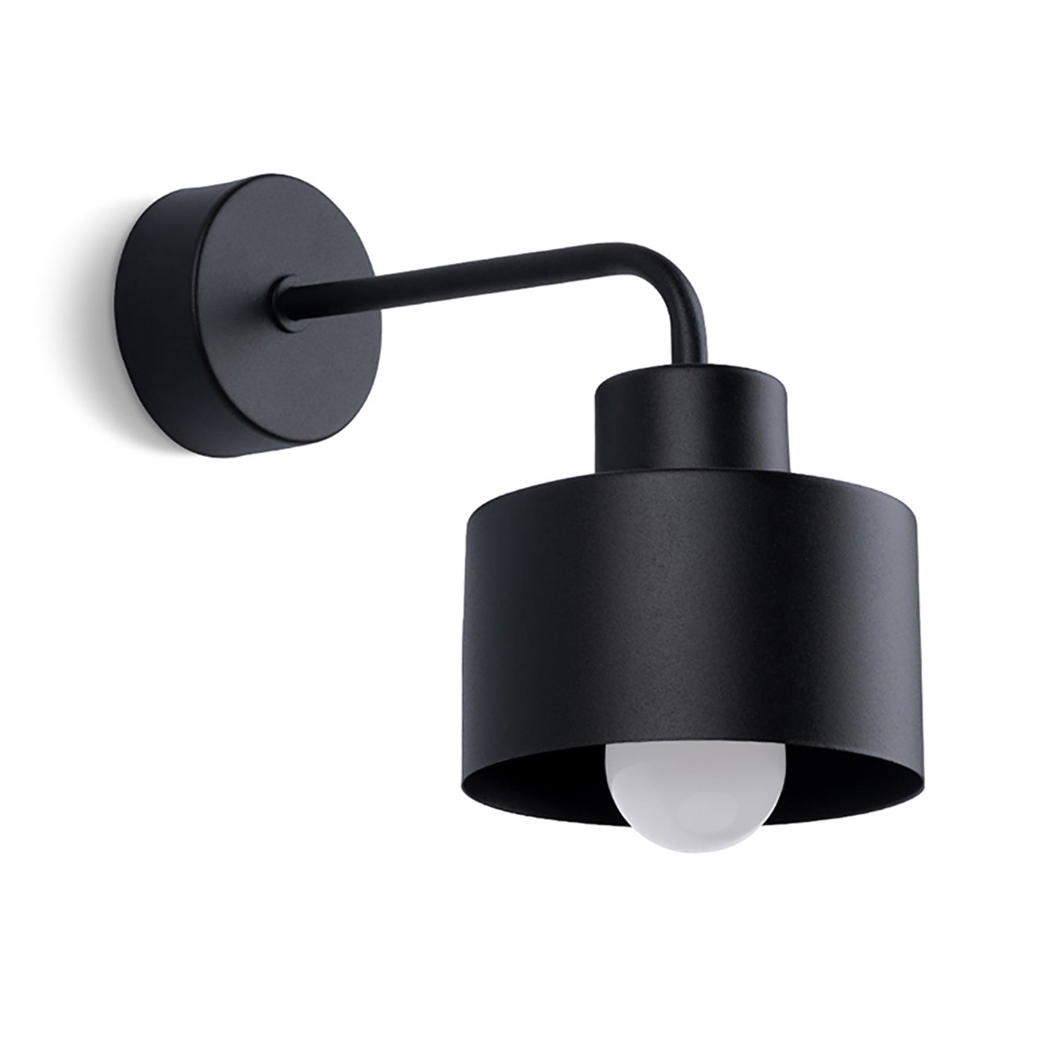 SAVAR cilindrische wandlamp zwart