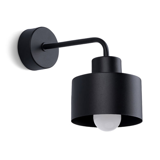 SAVAR cilindrische wandlamp zwart
