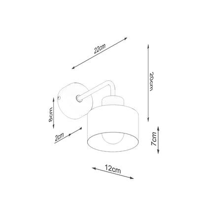 SAVAR cilindrische wandlamp zwart