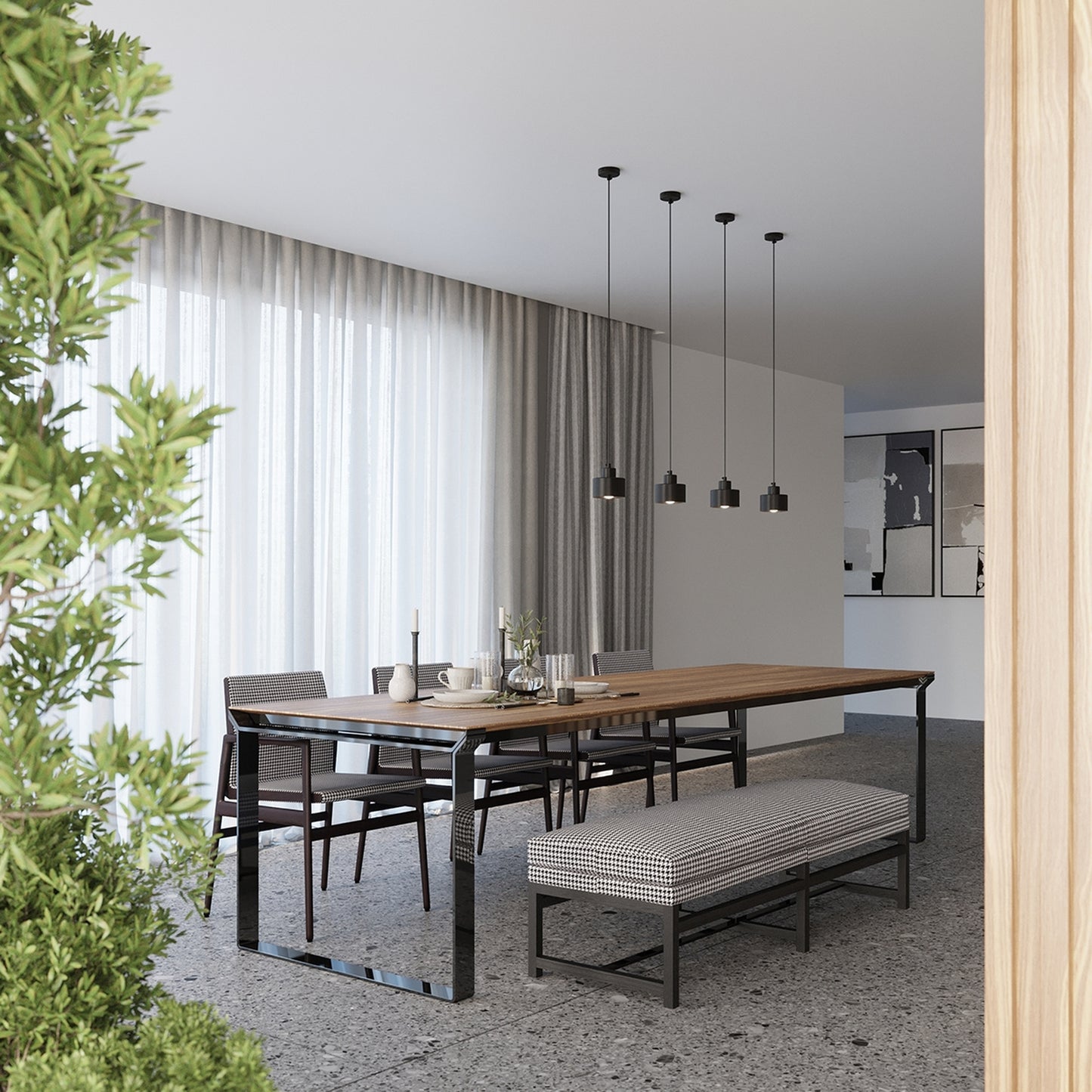 SAVAR cilindrische wandlamp zwart