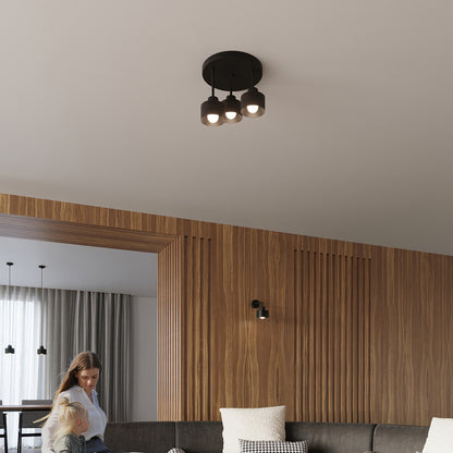 SAVAR cilindrische wandlamp zwart