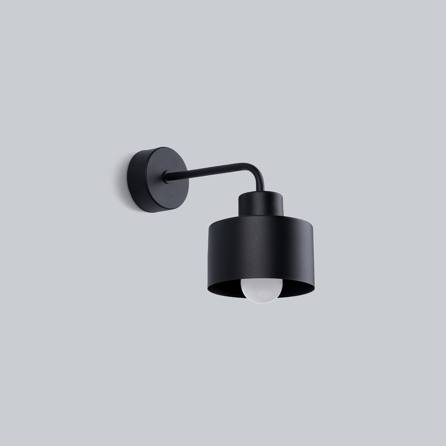 SAVAR cilindrische wandlamp zwart
