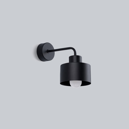 SAVAR cilindrische wandlamp zwart