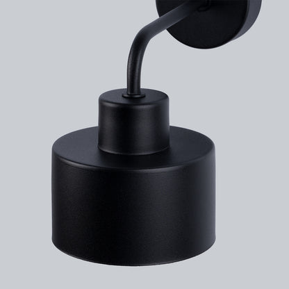 SAVAR cilindrische wandlamp zwart
