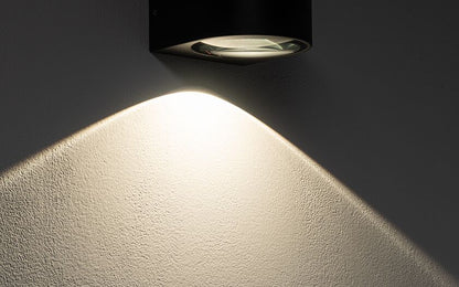Nelano | LED buitenwandlamp compact | IP54 zwart