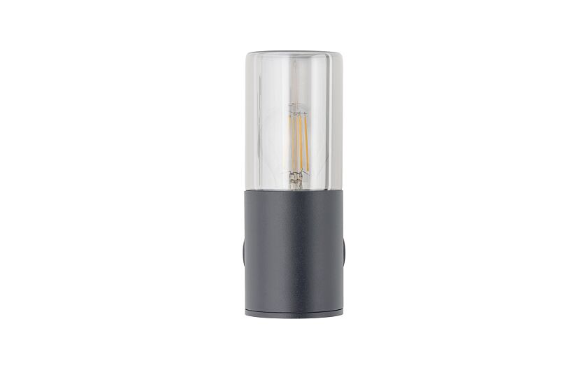 Idano | E27 buitenwandlamp rookglas | IP44