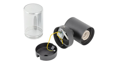 Idano | E27 buitenwandlamp rookglas | IP44