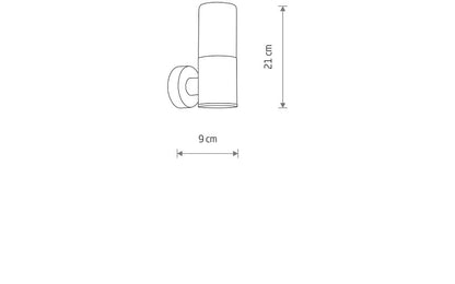 Idano | E27 buitenwandlamp rookglas | IP44