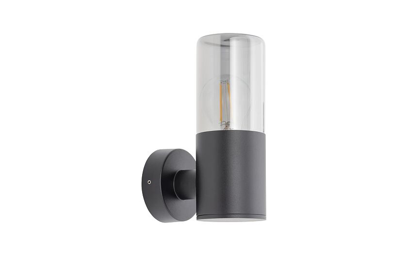 Idano | E27 buitenwandlamp rookglas | IP44