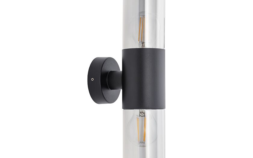 Idano | E27 buitenwandlamp rookglas | IP44
