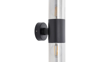 Idano | E27 buitenwandlamp rookglas | IP44
