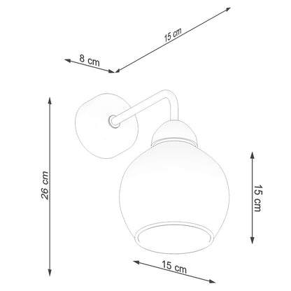ALINO ronde wandlamp zwart