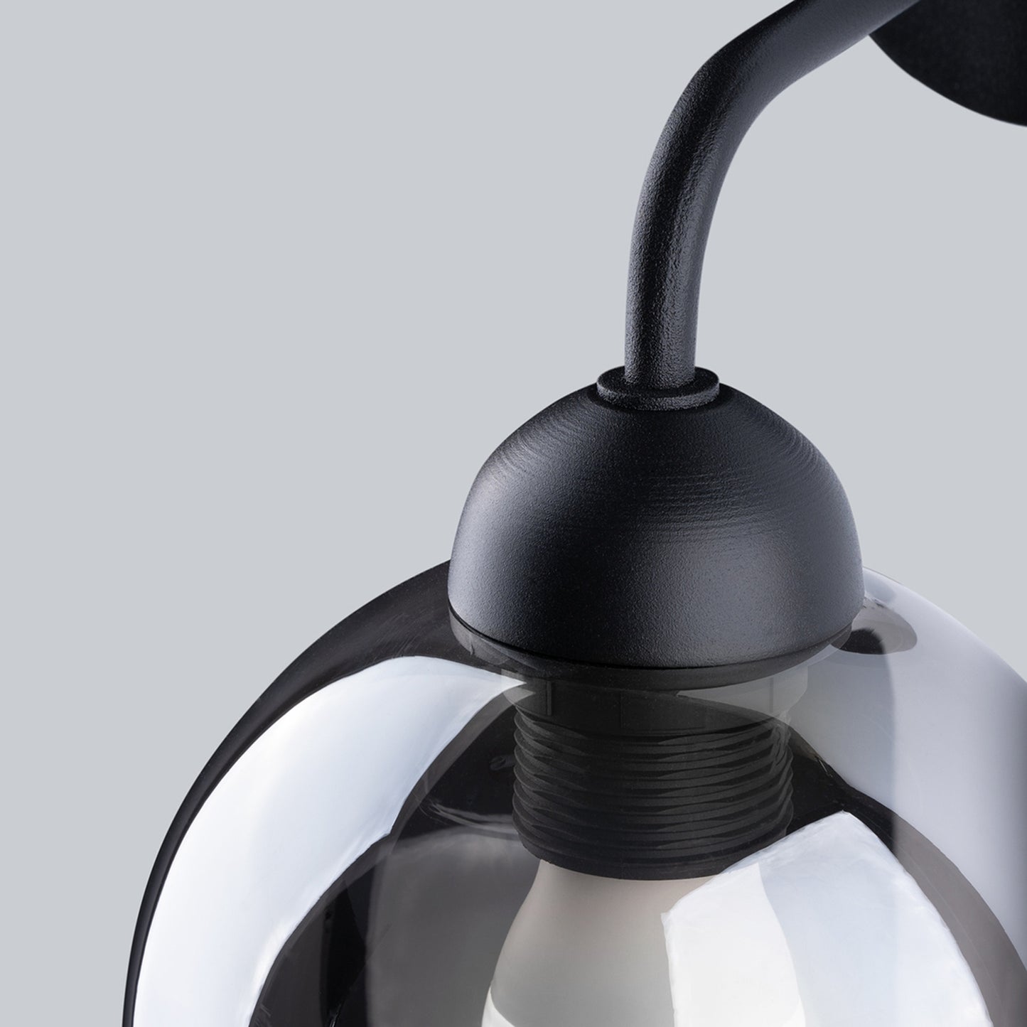 ALINO ronde wandlamp zwart