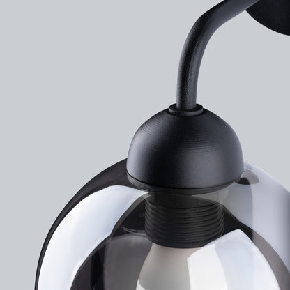 ALINO ronde wandlamp zwart