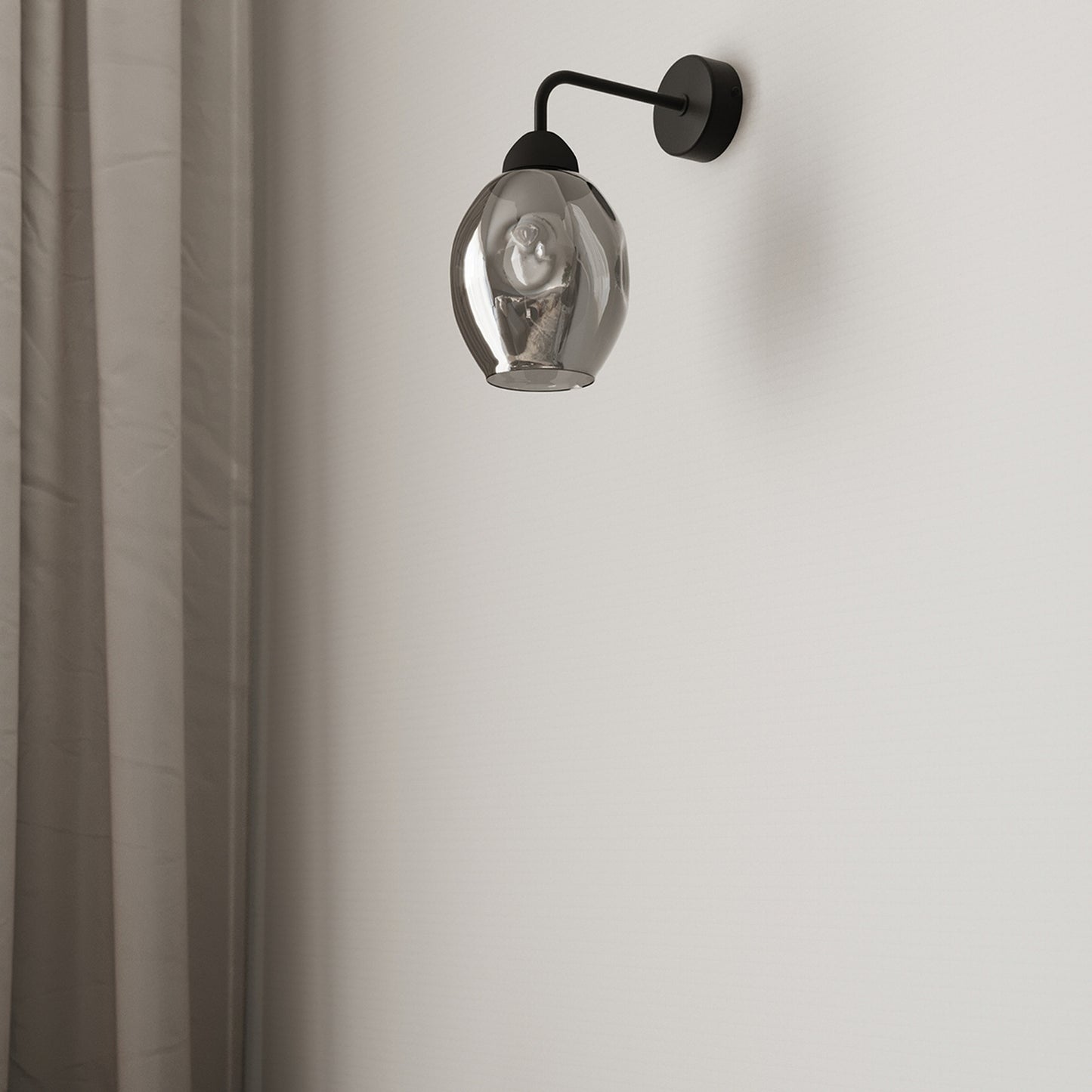 FILLAN ovale wandlamp zwart