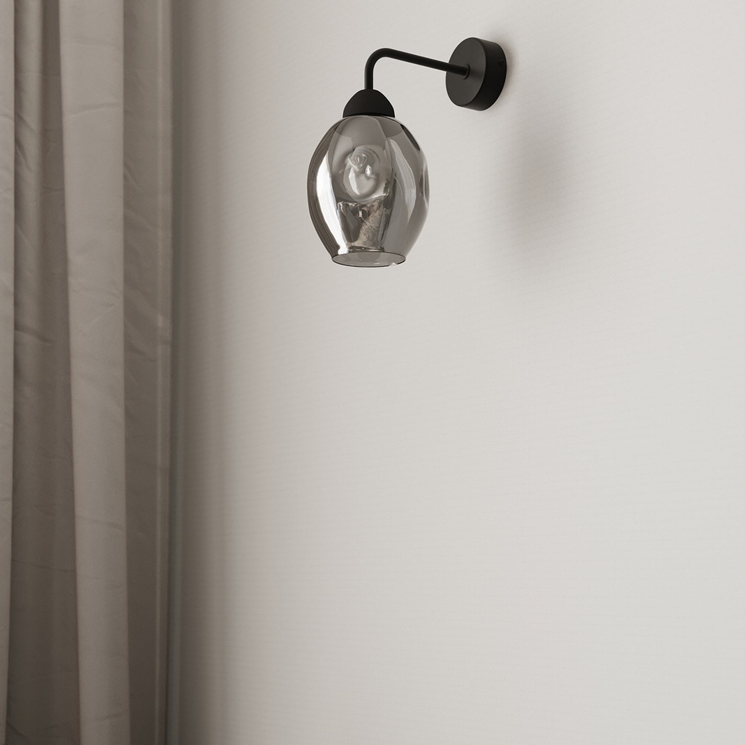 FILLAN ovale wandlamp zwart