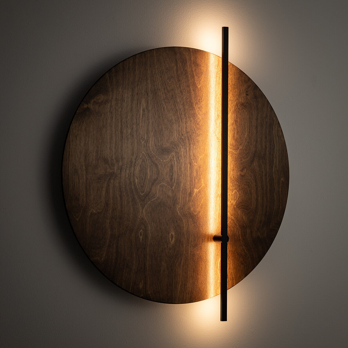 SUNSET LED D houten wandlamp detail