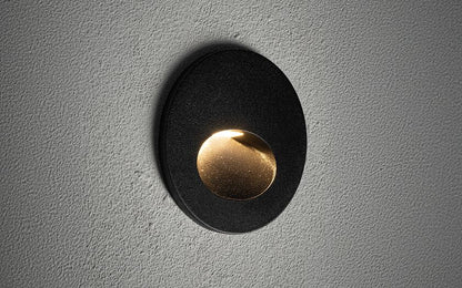 Avaro | LED inbouw wandspot buiten | IP54 zwart