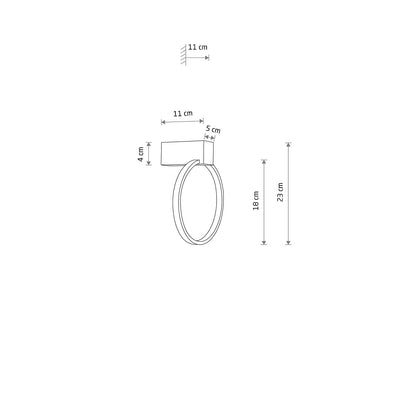 CIRCOLO LED XS ronde wandlamp afmetingen