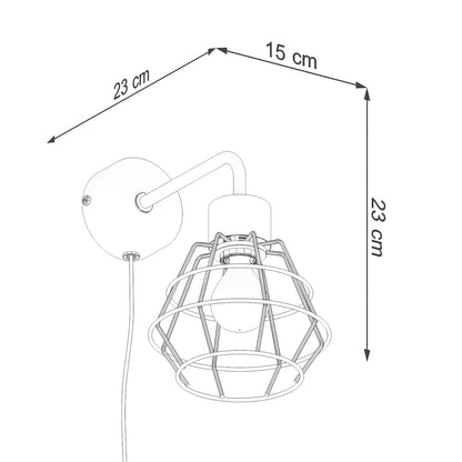 SUBA geometrische wandlamp zwart